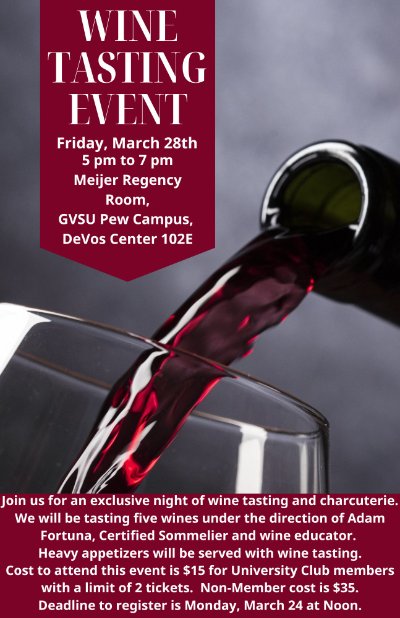 UClub Wine Tasting Event